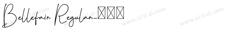 Bellefair Regular字体转换